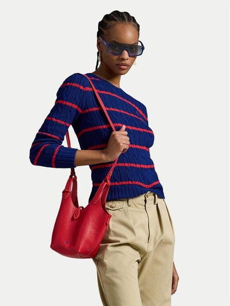 Polo Ralph Lauren Sweter 211972119001 Granatowy Slim Fit. Niebieskie swetry nierozpinane damskie Polo Ralph Lauren, xxs, bez wzorów, z bawełny, bez kołnierzyka, bez ramiączek. Za 879.99 zł.