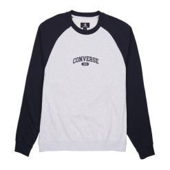 Bluza męska Converse Retro Chuck Raglan Crew. Szare bluzy męskie Converse, m, bez wzorów, retro, bez ramiączek, bez kaptura. Za 229.99 zł.