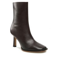 Botki GINO ROSSI. Brązowe botki damskie Gino Rossi, bez wzorów, bez obcasa, na szpilce, bez zapięcia. Za 309.99 zł.