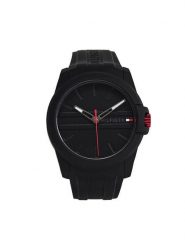 Tommy Hilfiger Zegarek Austin 1710596 Czarny. Czarne, analogowe zegarki męskie Tommy Hilfiger, bez wzorów. Za 419.99 zł.