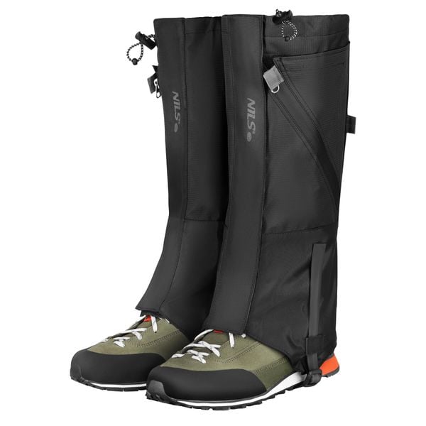 Stuptuty turystyczne NC17112 Nils Camp. Czarne buty zimowe męskie NILS CAMP, na zimę, bez wzorów, z nylonu, bez obcasa, bez zapięcia. Za 59.00 zł.