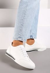 Białe Sneakersy Seems to Change. Białe obuwie sportowe damskie Born2be, bez wzorów, z okrągłym noskiem, bez zapięcia. Za 69.99 zł.