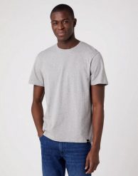MESKA KOSZULKA WRANGLER 2 PACK TEE MID GREY MELEE 112321465. Szare t-shirty męskie Wrangler, xl, bez wzorów, bez kołnierzyka, bez ramiączek. Za 129.99 zł.