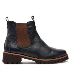 Sztyblety Ara. Niebieskie botki damskie Ara, bez wzorów, bez obcasa, na płaskiej podeszwie, bez zapięcia. Za 339.99 zł.