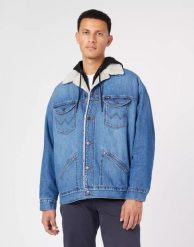 WRANGLER OVERSIZED SHERPA MĘSKA KURTKA JEANSOWA NEW FAVORITE W478LH21Y 112323627. Kurtki męskie Wrangler, l, bez wzorów, z jeansu, bez kaptura. Za 399.99 zł.