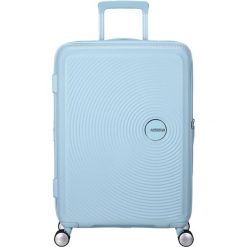 Walizka American Tourister Soundbox 67/24 TSA EXP. Niebieskie walizki damskie American Tourister, bez wzorów, z materiału, duże. Za 609.99 zł.