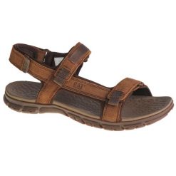 Sandały męskie, Caterpillar Atchison Sandals. Brązowe sandały męskie CATERPILLAR, bez wzorów, z materiału, sportowe, bez zapięcia. Za 299.99 zł.