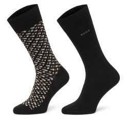 Skarpety długie BOSS. Czarne skarpety męskie Boss, bez wzorów. Za 89.99 zł.