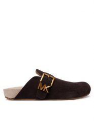 MICHAEL Michael Kors Klapki Greer Mule 40F6GRFP1S Brązowy. Brązowe klapki damskie MICHAEL Michael Kors, bez wzorów, ze skóry, bez obcasa, bez zapięcia. Za 809.99 zł.