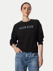 Calvin Klein Jeans Bluza Varsity LV047H806G Czarny Regular Fit. Czarne bluzy damskie Calvin Klein Jeans, s, bez wzorów, z bawełny, bez ramiączek, bez kaptura. Za 329.99 zł.