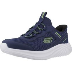 Buty SKECHERS BOUNDER PRO Niebieski. Niebieskie buty zimowe męskie Skechers, bez wzorów, z syntetyku, bez obcasa, bez zapięcia. Za 213.93 zł.