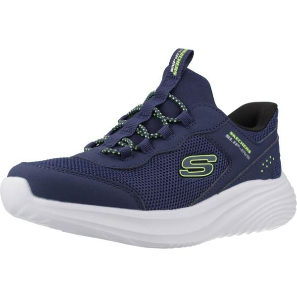 Buty SKECHERS BOUNDER PRO Niebieski. Białe buty zimowe męskie Skechers, z materiału, bez zapięcia. Za 192.99 zł.