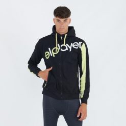 Bluza z kapturem i zamkiem Profeo. Czarne bluzy sportowe męskie ELPLAYER, m, bez wzorów, z jersey, z kapturem. W wyprzedaży za 84.00 zł.