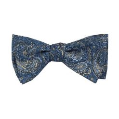 Mucha Do Samodzielnego Wiązania - His Story - Niebieska, Wzór. Niebieskie krawaty i muchy His Story, z aplikacjami, z mikrofibry, eleganckie. Za 79.00 zł.