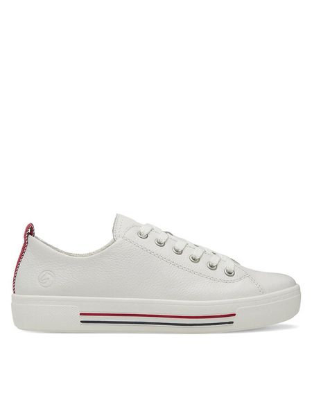 Remonte Tenisówki D0900-80 Biały. Białe trampki i tenisówki damskie Remonte, bez wzorów, ze skóry, bez zapięcia. Za 359.99 zł.