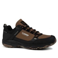 Buty męskie trekkingowe Softshell DK PREDATOR LOW. Brązowe trekkingi męskie DK, z softshellu, bez zapięcia. W wyprzedaży za 149.00 zł.