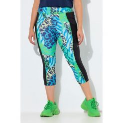 Damskie Legginsy capri wzór zwierzęcy elastyczny pas z recyklingu. Zielone legginsy damskie Ulla Popken, bez wzorów, z materiału. Za 239.99 zł.