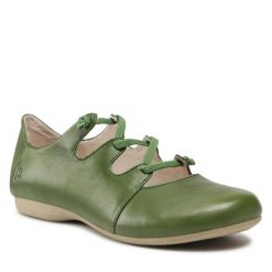 Półbuty Josef Seibel. Zielone półbuty damskie Josef Seibel, bez wzorów, bez obcasa, na płaskiej podeszwie, bez zapięcia. Za 389.99 zł.