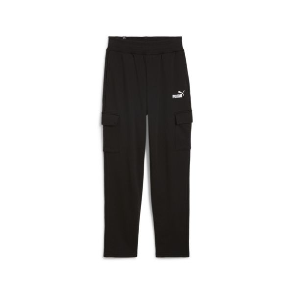 Puma Spodnie Ess+ Cargo Fl 68250201. Czarne spodnie dresowe damskie Puma, bez wzorów, sportowe, długie. Za 158.99 zł.