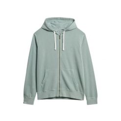 Klasyczna bluza z kapturem zapinana na zamek Superdry Essential. Niebieskie bluzy męskie Superdry, m, bez wzorów, z kapturem. Za 348.85 zł.