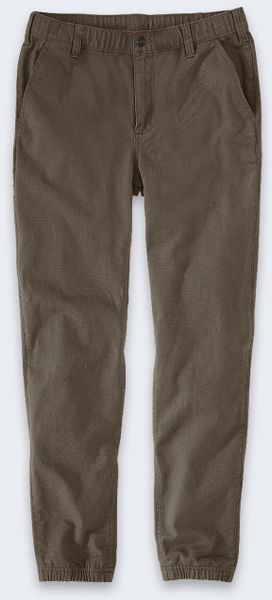 Spodnie Carhartt Rugged Flex Canvas Jogger Tarmac. Brązowe spodnie sportowe męskie Carhartt, m, bez wzorów. Za 334.28 zł.