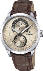 Zegarek Festina Zegarek męski Festina F16573-9 brązowy. Brązowe zegarki męskie Festina, bez wzorów. Za 367.99 zł.