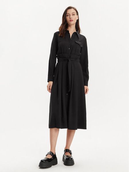 MAX&Co. Sukienka koszulowa Armilla 2416221032200 Czarny Regular Fit. Czarne sukienki damskie MAX&Co., bez wzorów, z wiskozy, bez kołnierzyka, bez ramiączek, koszulowe. Za 509.99 zł.