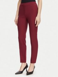 HUGO Spodnie materiałowe Hagonia-1 50539991 Czerwony ciemny Slim Fit. Czerwone spodnie materiałowe damskie Hugo, bez wzorów, z materiału. Za 549.99 zł.