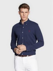 Polo Ralph Lauren Koszula 710654408081 Granatowy Regular Fit. Niebieskie koszule męskie Polo Ralph Lauren, m, bez wzorów, z bawełny, bez kołnierzyka, bez ramiączek. Za 639.99 zł.