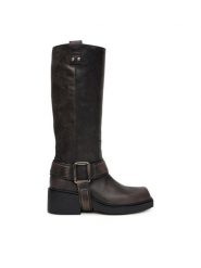Vic Matié Kozaki 1F2354D HF06F050150 Szary. Szare kozaki damskie Vic Matié, bez wzorów, ze skóry, bez obcasa, na słupku, bez zapięcia. Za 2,509.00 zł.
