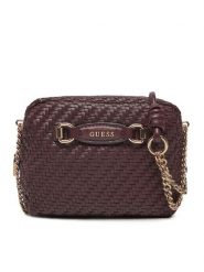 Guess Torebka HWWG95 30140 Bordowy. Czerwone listonoszki damskie Guess, z aplikacjami, ze skóry, bez dodatków. Za 309.99 zł.