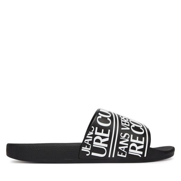 Klapki Versace Jeans Couture. Czarne klapki męskie Versace Jeans Couture, bez wzorów, z jeansu, bez zapięcia. Za 213.99 zł.