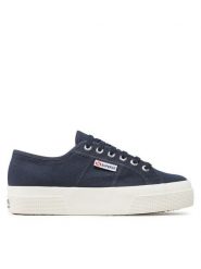 Superga Tenisówki 2740 Platform S21384W Granatowy. Niebieskie trampki i tenisówki damskie Superga, bez wzorów, z materiału, bez zapięcia. Za 219.99 zł.