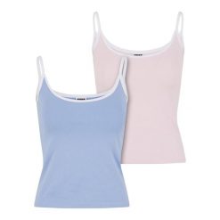 Damski tank top Urban Classics Contrast Basic (x2). Niebieskie topy damskie Urban Classics, bez wzorów, eleganckie, bez kołnierzyka, bez ramiączek. Za 149.50 zł.