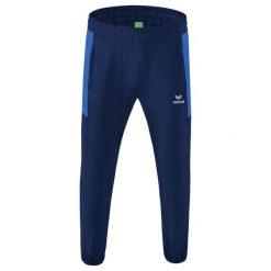 Spodnie dresowe prezentacyjne Erima Team. Niebieskie spodnie sportowe męskie Erima, xl, bez wzorów, z dresówki, do biegania. Za 195.50 zł.
