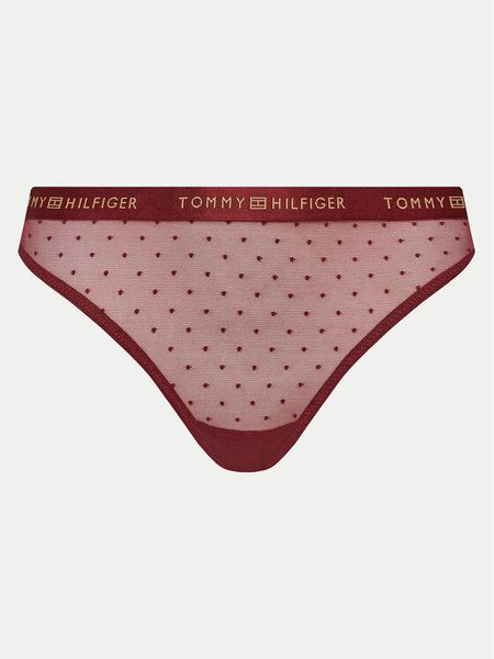 Tommy Hilfiger Stringi UW0UW05533 Czerwony. Czerwone majtki damskie Tommy Hilfiger, z syntetyku. Za 59.99 zł.