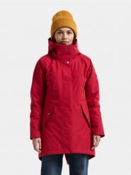 Didriksons Parka Kobiety czerwony, 36. Czerwone parki damskie Didriksons, bez wzorów, bez kaptura. Za 1,249.95 zł.