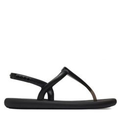 Sandały Ipanema. Czarne sandały damskie Ipanema, bez wzorów, bez obcasa, na płaskiej podeszwie, bez zapięcia. Za 109.99 zł.