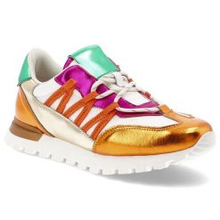 Pomarańczowe Sneakersy Artiker Wygodne Sportowe Obuwie Damskie. Białe obuwie sportowe damskie Artiker, na wiosnę, bez wzorów, z gumy, bez zapięcia. Za 279.00 zł.