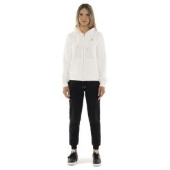 Bluza z bawełna z kaptur na co dzień na siłownię. Białe bluzy damskie LEONE 1947 APPAREL, bez wzorów, z bawełny, sportowe, bez ramiączek, bez kaptura. W wyprzedaży za 218.92 zł.