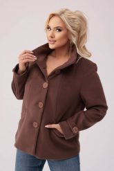 Jesinny płaszcz Brązowa Melodia OVERSIZE PLUS SIZE XXL JESIEŃ. Brązowe płaszcze damskie Moda Size Plus Iwanek, na jesień, l, bez wzorów, z tkaniny, bez kołnierzyka, bez kaptura. Za 469.90 zł.