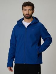 4F Kurtka softshell membrana 5000 męska - granatowa M. Niebieskie kurtki sportowe męskie 4F, m, bez wzorów, z materiału, bez kaptura. Za 299.99 zł.