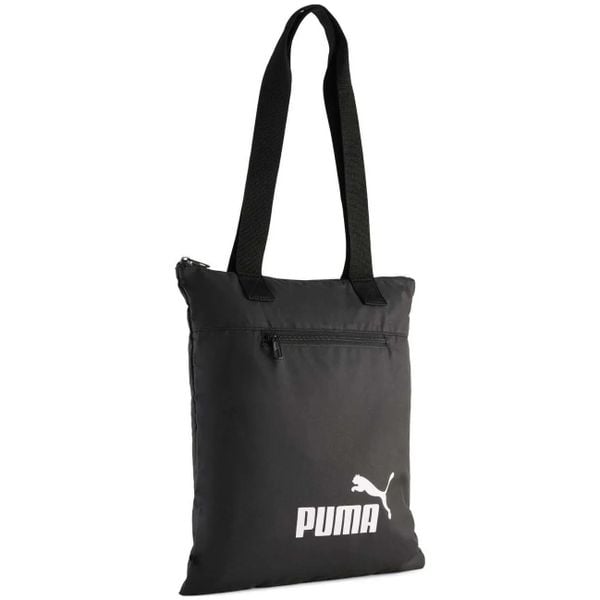 Torba Puma Phase Packable Tote 10L. Czarne torby sportowe męskie Puma, bez wzorów, z materiału. Za 77.48 zł.
