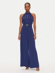 Rinascimento Kombinezon CFC0123364003 Granatowy Regular Fit. Niebieskie sukienki damskie Rinascimento, l, bez wzorów, z syntetyku, bez kołnierzyka, bez ramiączek. Za 549.99 zł.