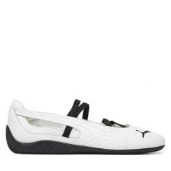 Baleriny Puma. Białe balerinki damskie Puma, bez wzorów, bez obcasa, bez zapięcia. Za 379.99 zł.