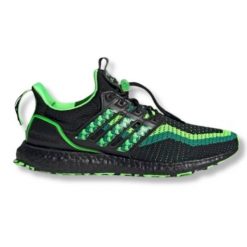 Buty unisex Adidas Ultraboost DNA do biegania. Czarne obuwie sportowe damskie Adidas, bez wzorów, bez zapięcia, do biegania. W wyprzedaży za 487.00 zł.