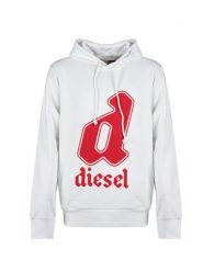 Diesel Bluza "GinnOut " | A08690-0HAYT | Mężczyzna | Biały. Białe bluzy męskie Diesel, m, bez wzorów, z bawełny, z kapturem. W wyprzedaży za 299.00 zł.