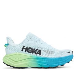 Buty do biegania Hoka. Niebieskie obuwie sportowe damskie HOKA, bez wzorów, bez zapięcia, do biegania. Za 719.99 zł.