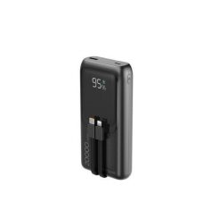 GEMBIRD POWERBANK O POJEMNOŚCI 20000MAH, SZYBKIE ŁADOWANIE 20W, WYŚWIETLACZ LCD, ZINTEGROWANE KABLE KOLOR CZARNY. Czarne powerbanki Gembird. Za 77.99 zł.