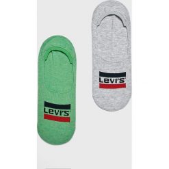 Levi's - Stopki (2 pack). Zielone skarpety męskie Levi's®, bez wzorów, z bawełny. W wyprzedaży za 29.90 zł.
